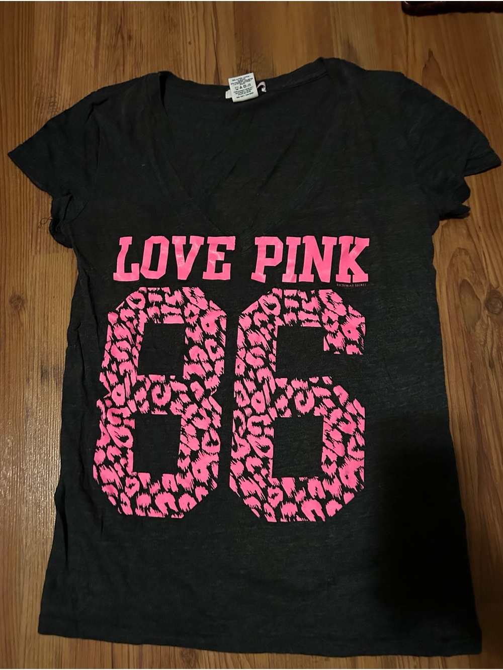 Victoria's Secret PINK Dark Tshiet with Pink Logo 🌸